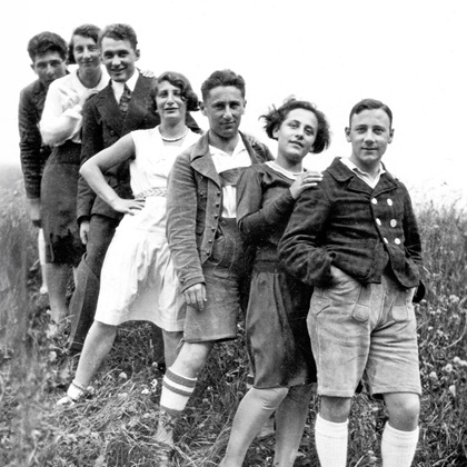Gruppenbild der Familie Holzer, späte 1920er Jahre