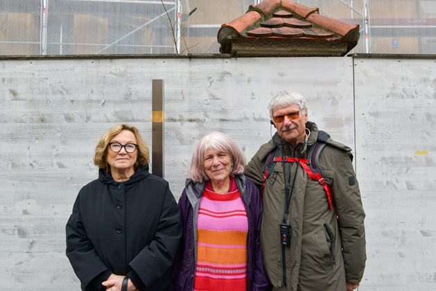 Prof. Mara Facio, Merilyn Moos und ein weiterer Angehöriger von Hermann Binswanger