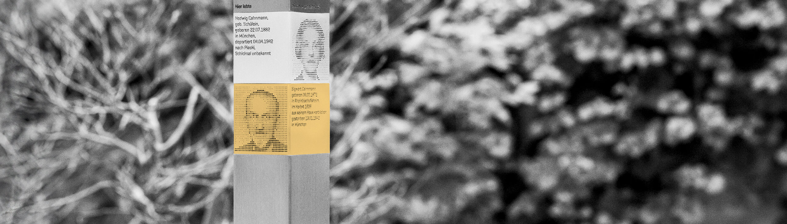 Stele with Memorial Sign for Sigwart Cahnmann
