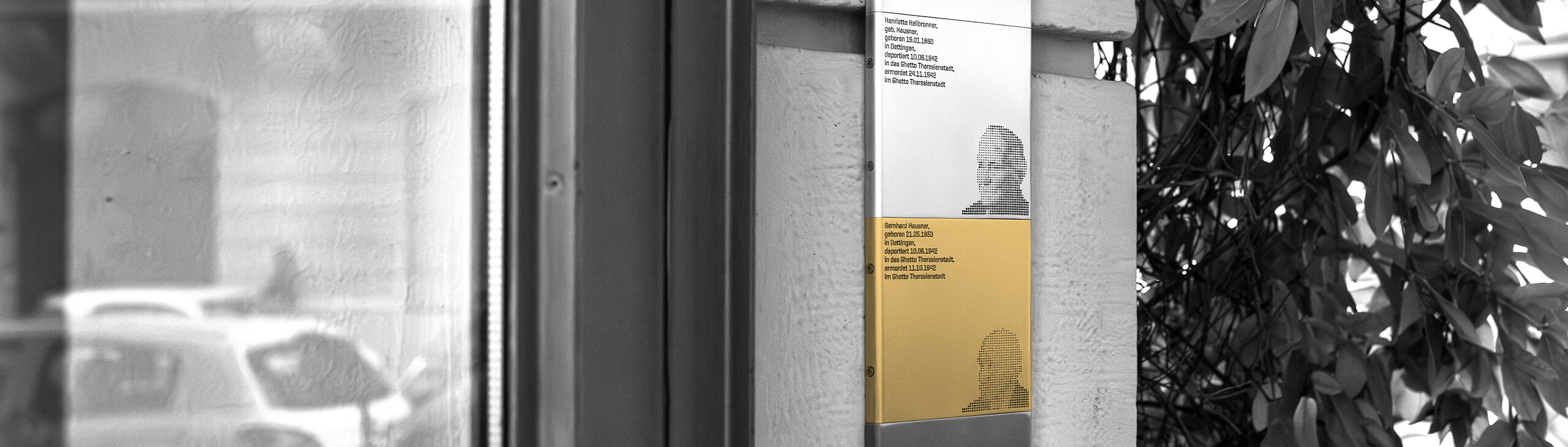 Plaque with a Memorial Sign for Bernhard Hausner