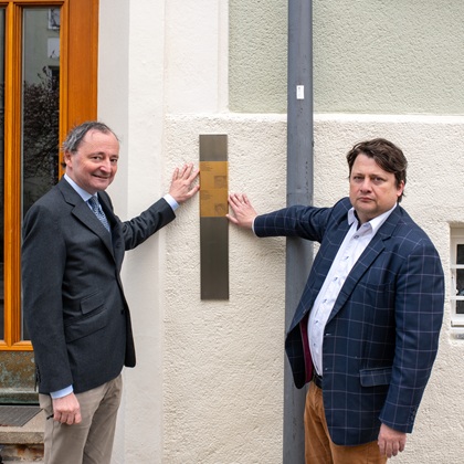 Michael Kuemmerle und Florian Ring vom Bezirksausschuss Bogenhausen