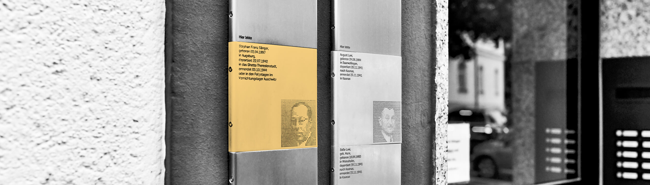 Plaque with Memorial Sign for Stephan Saenger