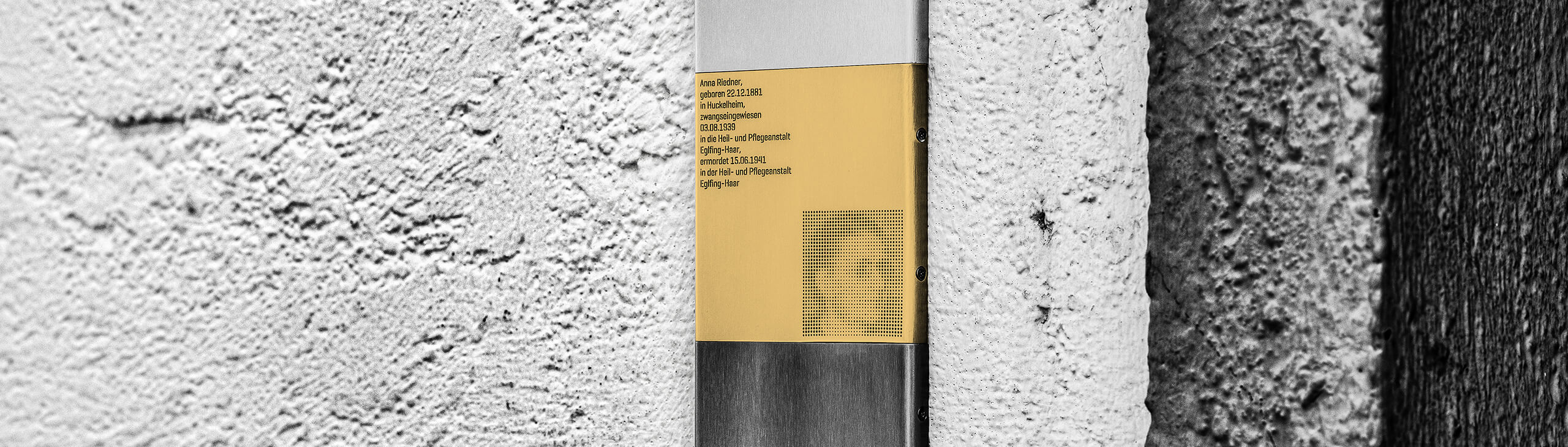 Plaque with Memorial Sign for Anna Riedner