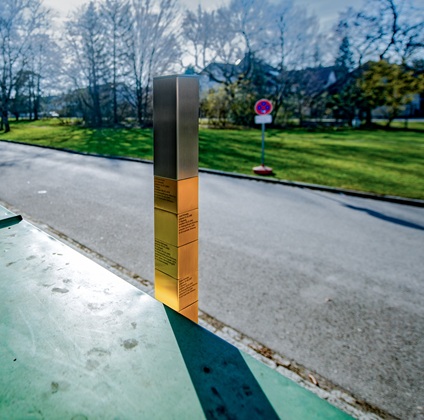 Erinnerungszeichen an der Friedenspromenade