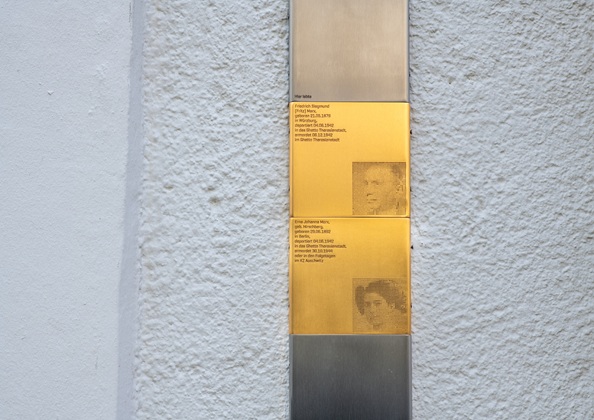 Die Erinnerungszeichen für Erna und Friedrich Siegmund Marx