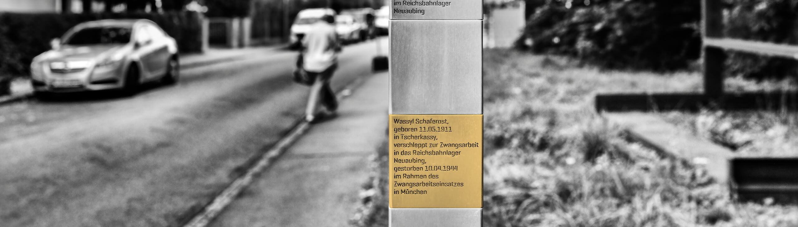 Stele with Memorial Sign for Wassyl Schaferost