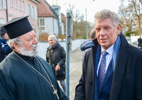 Apostolos Malamoussis, Griechisch-Orthodoxe Kirche, und Oberbürgermeister Dieter Reiter
