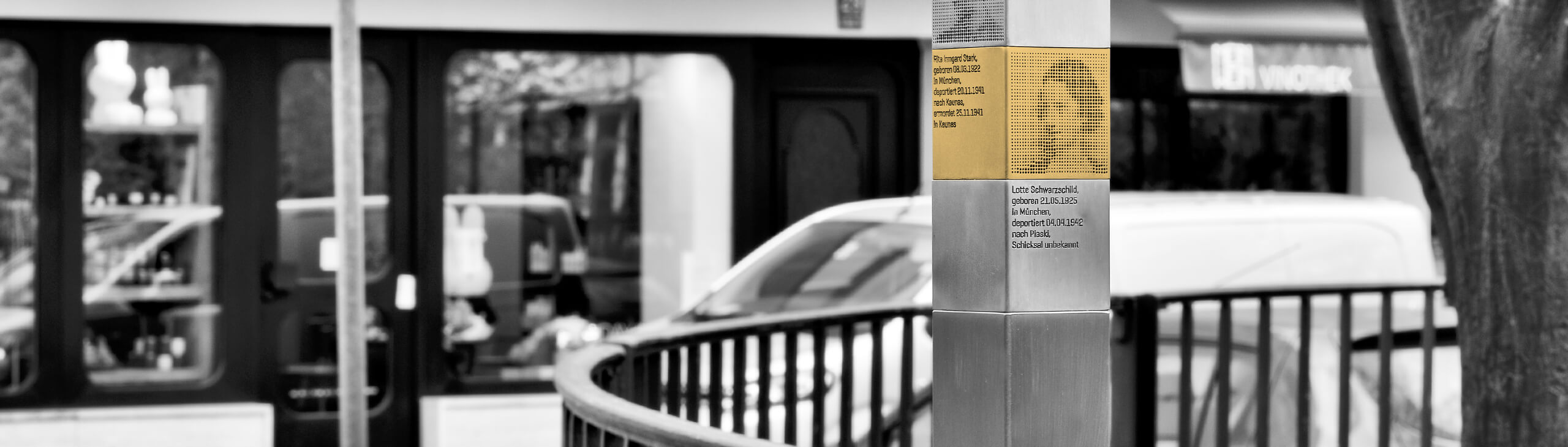 Stele with Memorial Sign for Rita Stark