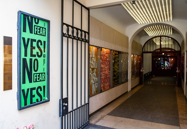 Memorial Signs at the entrance of Kammerspiele