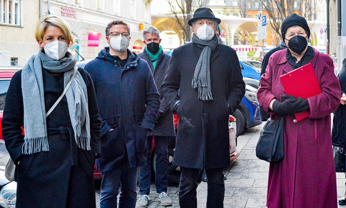 Katrin Habenschaden, Councillor Lars Mentrup, Dr. Andreas Heusler, Marian Offman and Ellen Presser
