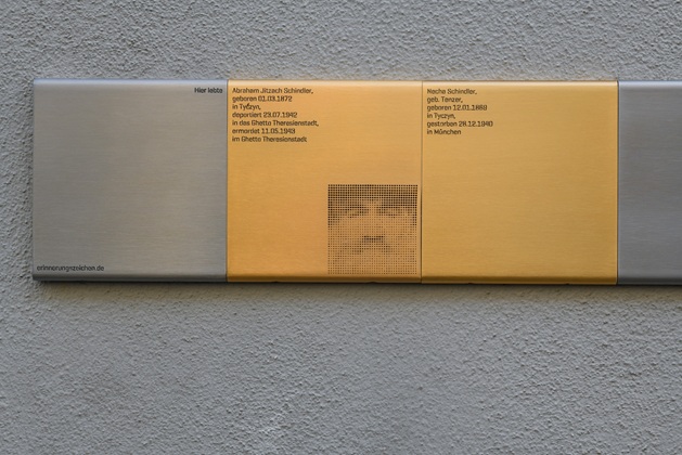 Erinnerungszeichen für Abraham und Necha Schindler