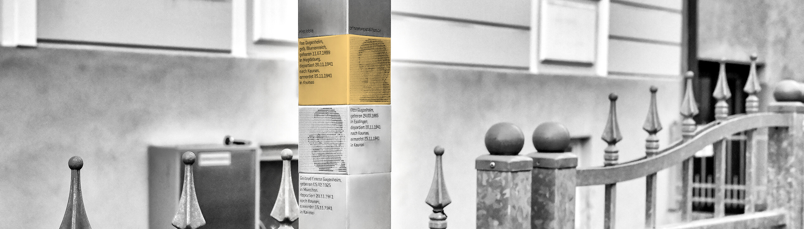 Stele mit Erinnerungszeichen für Ilse Gugenheim