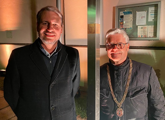 1. Bürgermeister Matthias Kohlmayer (Landau a.d. Isar) und Stadtrat Winfried Kaum